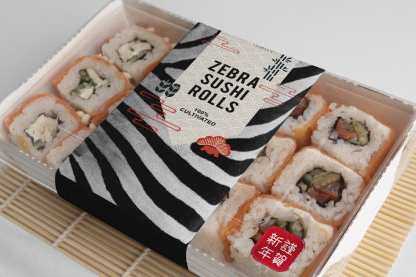 Zebra sushi from Primeval Foods