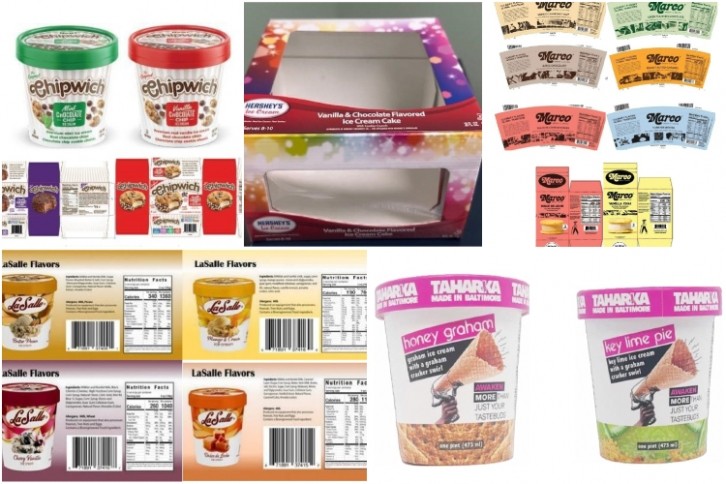 The voluntary recall includes a variety of ice cream products, from ice cream cakes to sandwiches and pints. Images via FDA/collage: DairyReporter